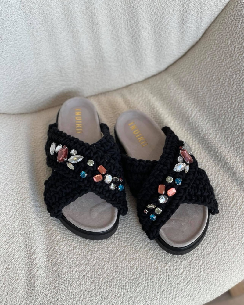 INUIKII Woven Stones Sandal Sort