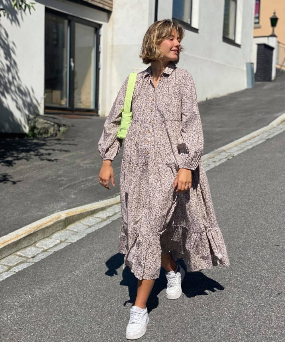 by TiMo 50's Cotton Button Down Dress Petite Flowers - Bilde 2