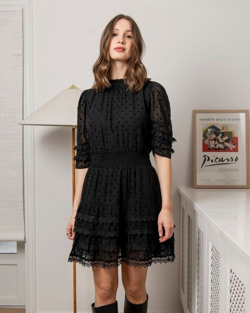 MISSMAYA Donna Kjole Nero Sort