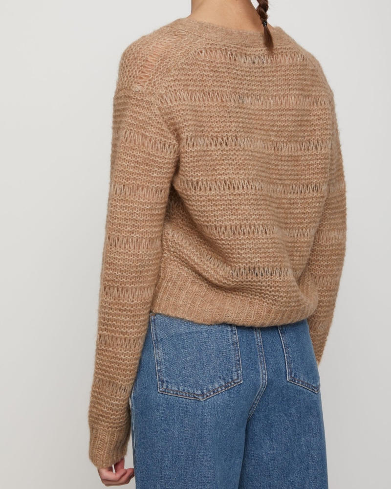 JUST Female Sagi Knit Cardigan Nomad Lys Brun - Bilde 2