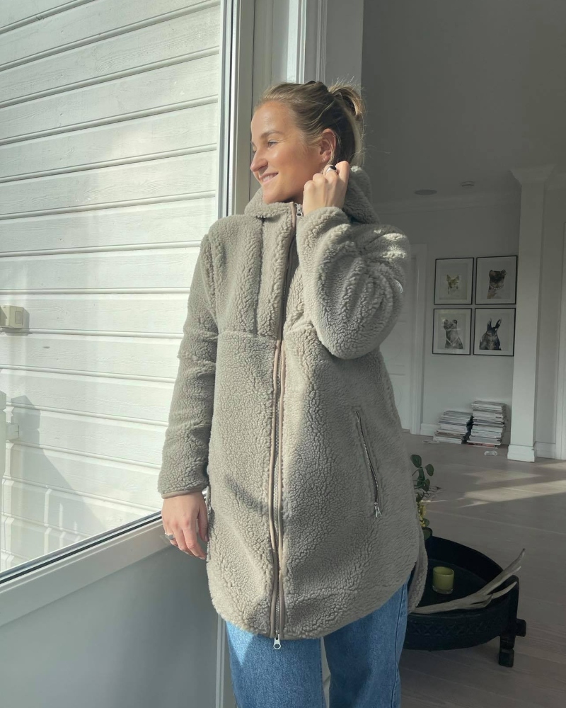 Levete Room Oxana 1 Teddy Jakke Grå Beige