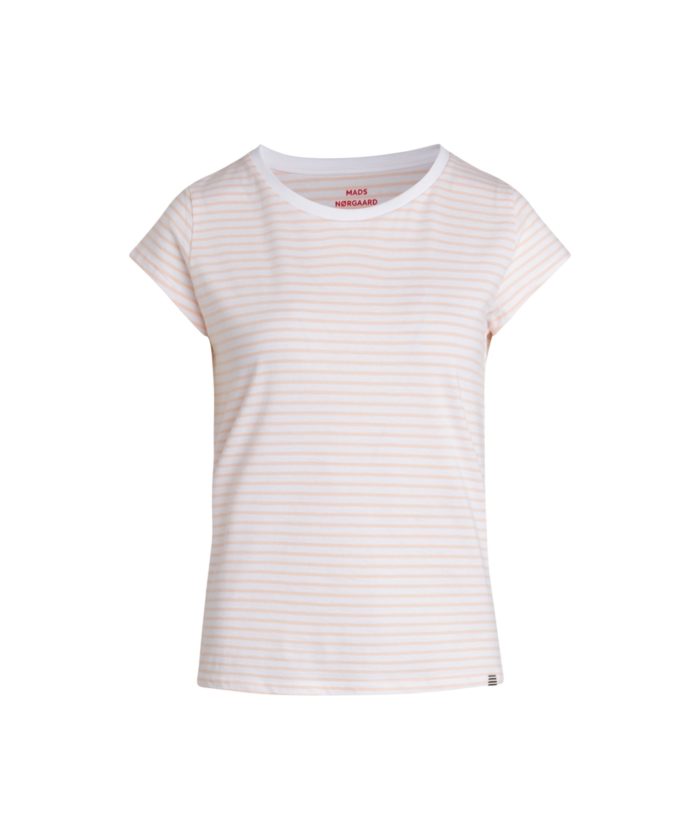 MADS NØRGAARD Teasy T-skjorte Striper Rosa