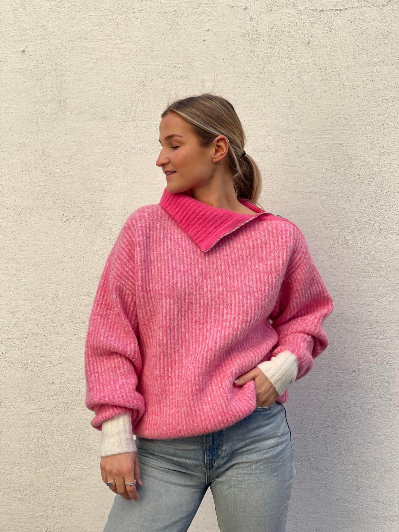 GANNI Soft Wool Knit Genser Rosa - Bilde 3
