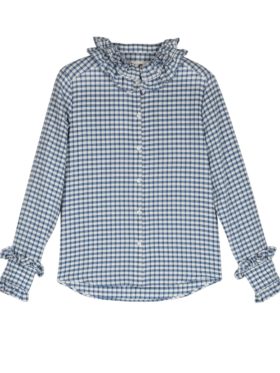 APOF- a piece of favorite Astrid Bluse Blue Check