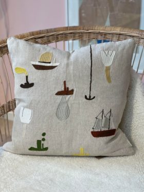 Fine Little Day Sail With Embroidered Pute 48x48