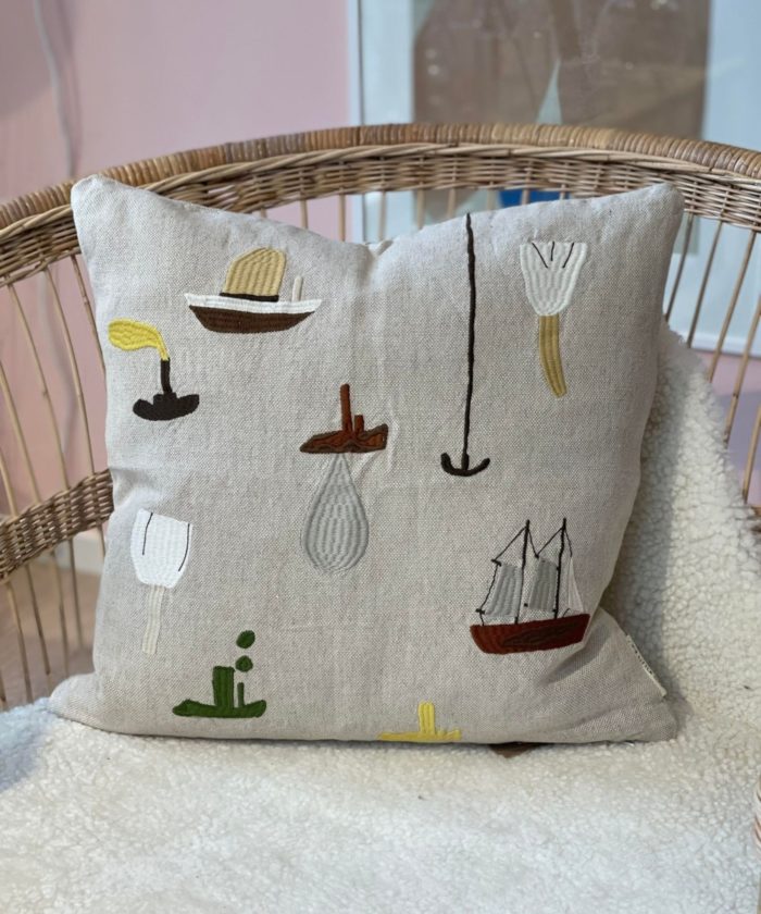 Fine Little Day Sail With Embroidered Pute 48x48