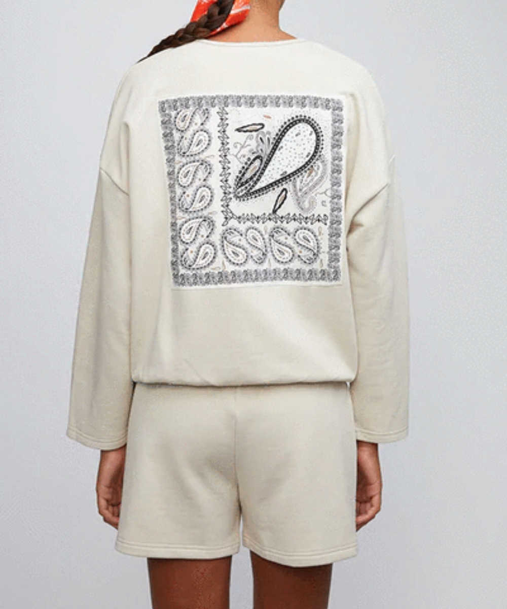 JUST Female Paisley Badge Genser Rainy Day - Bilde 2