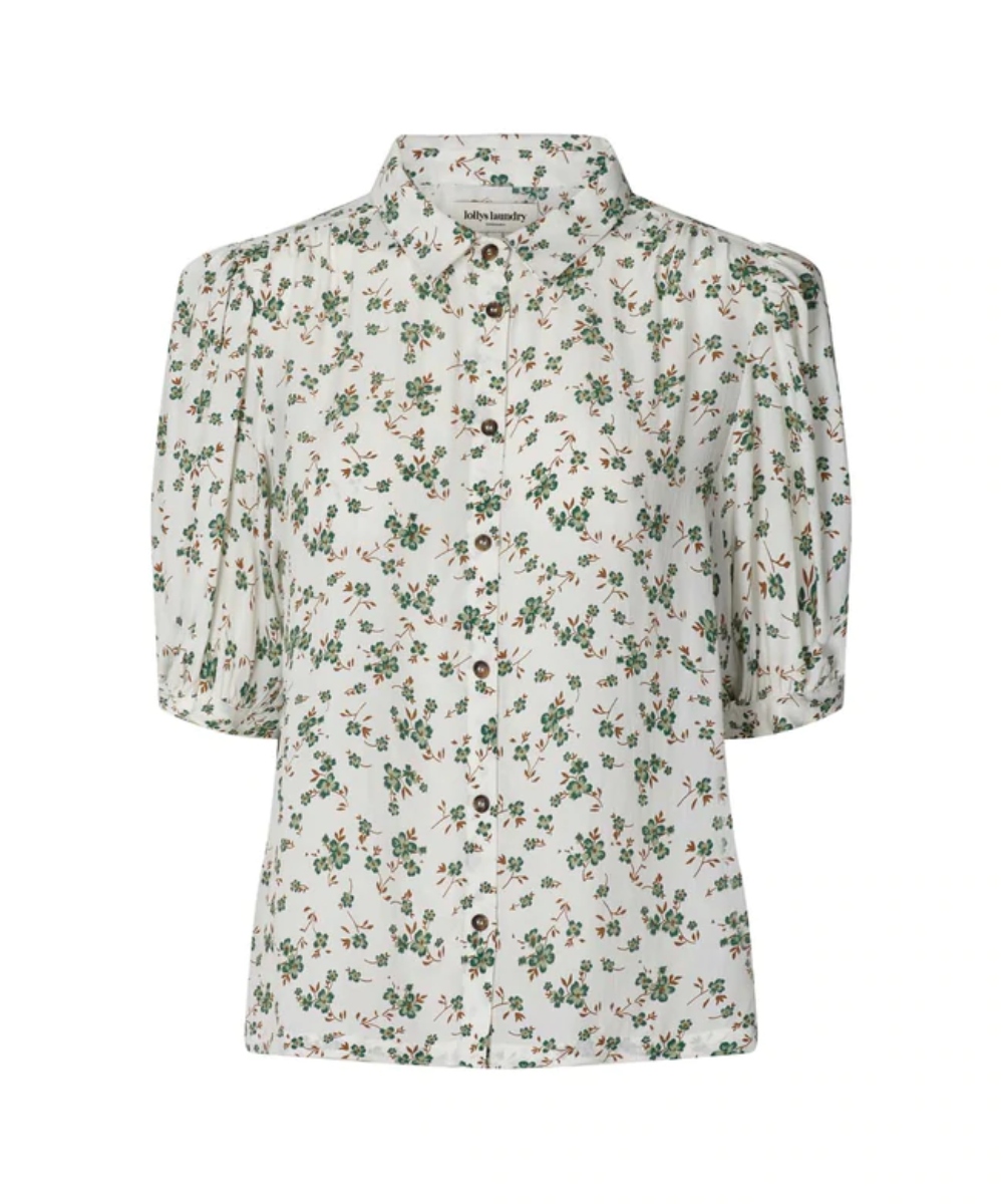 Lollys Laundry Zoe Bluse Hvit Blomster - Bilde 3