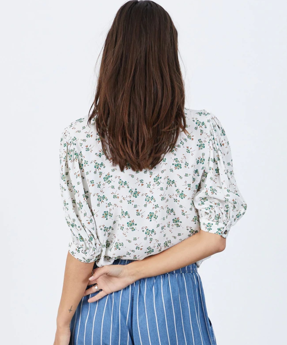 Lollys Laundry Zoe Bluse Hvit Blomster - Bilde 2
