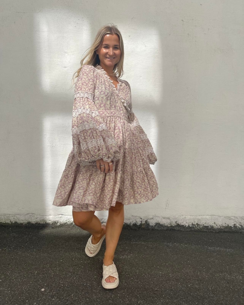 by Timo Cotton Club Wrap Kjole Elephant Lilac