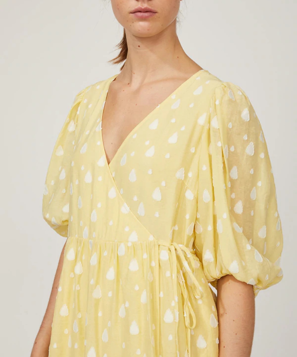 JUST Female Well Wrap Kjole Pale Banana - Bilde 2