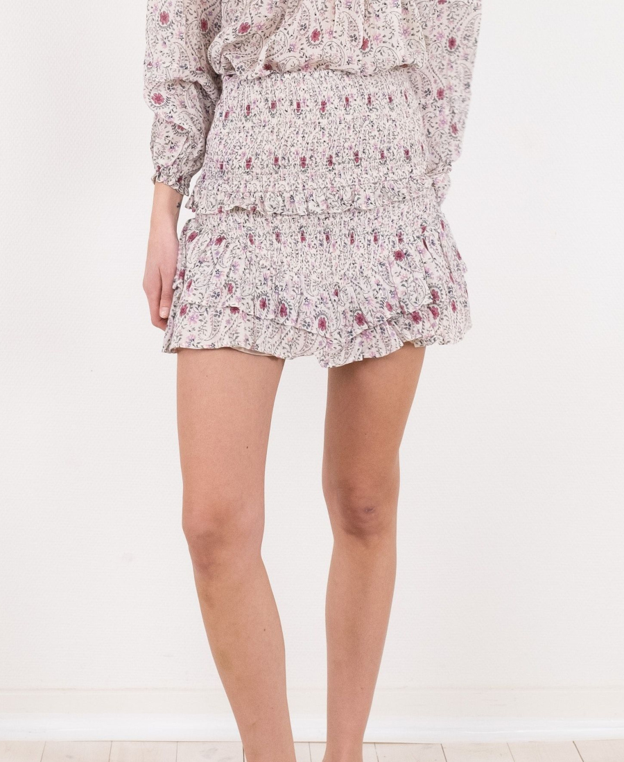 Neo Noir Mata Delicate Paisley Skjørt Rose