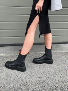 Läst Trixy Leather Boots Sort