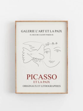 Empty Wall Et La Paix Exhibition Picasso Plakat A2