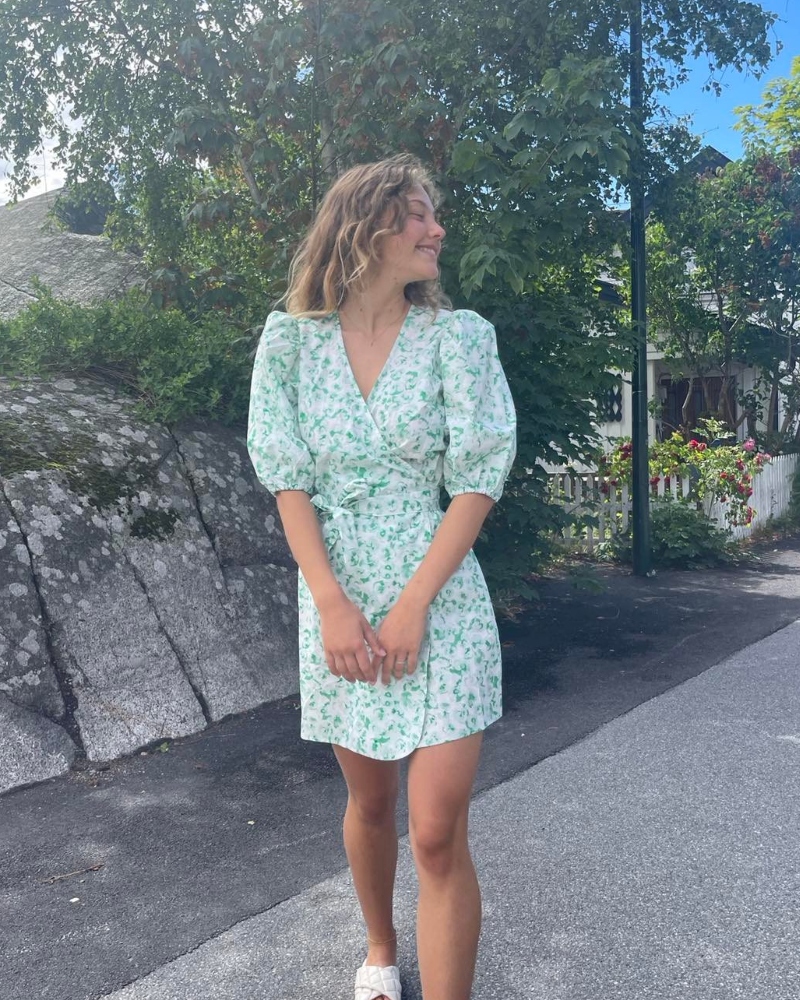 JUST Female Garden Wrap Kjole Absinthe Grønn