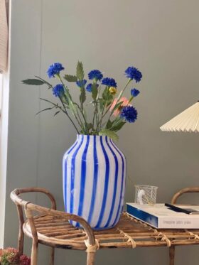 HAY Juice Vase Striper Blå