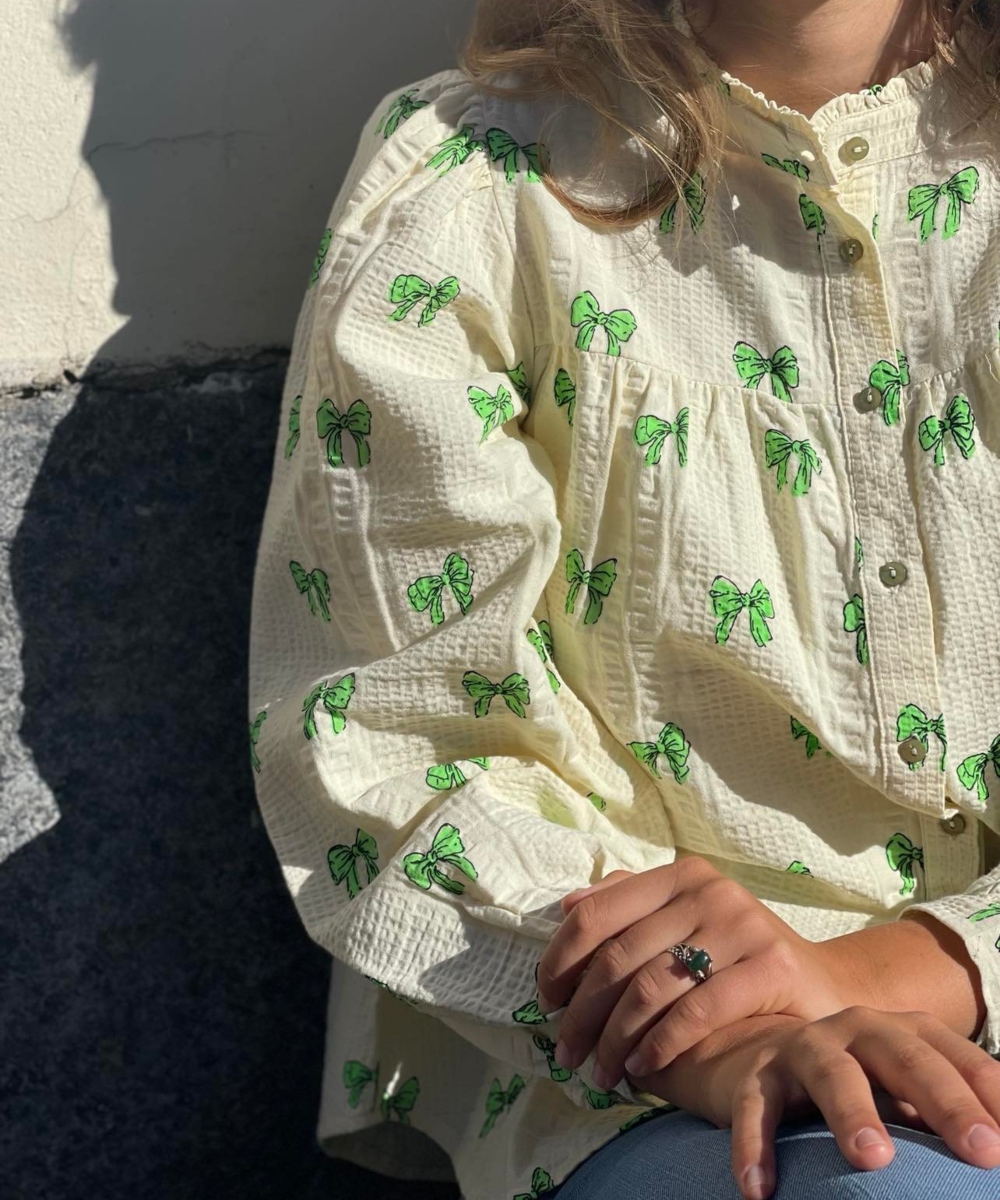 Lollys Laundry Cara Bluse Neon Green - Bilde 2