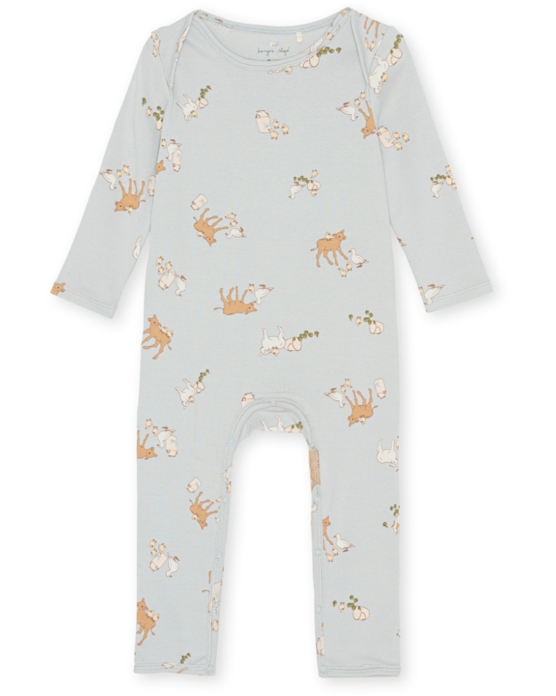 Konges Sløjd Classic Onesie Heldress Farm Blue