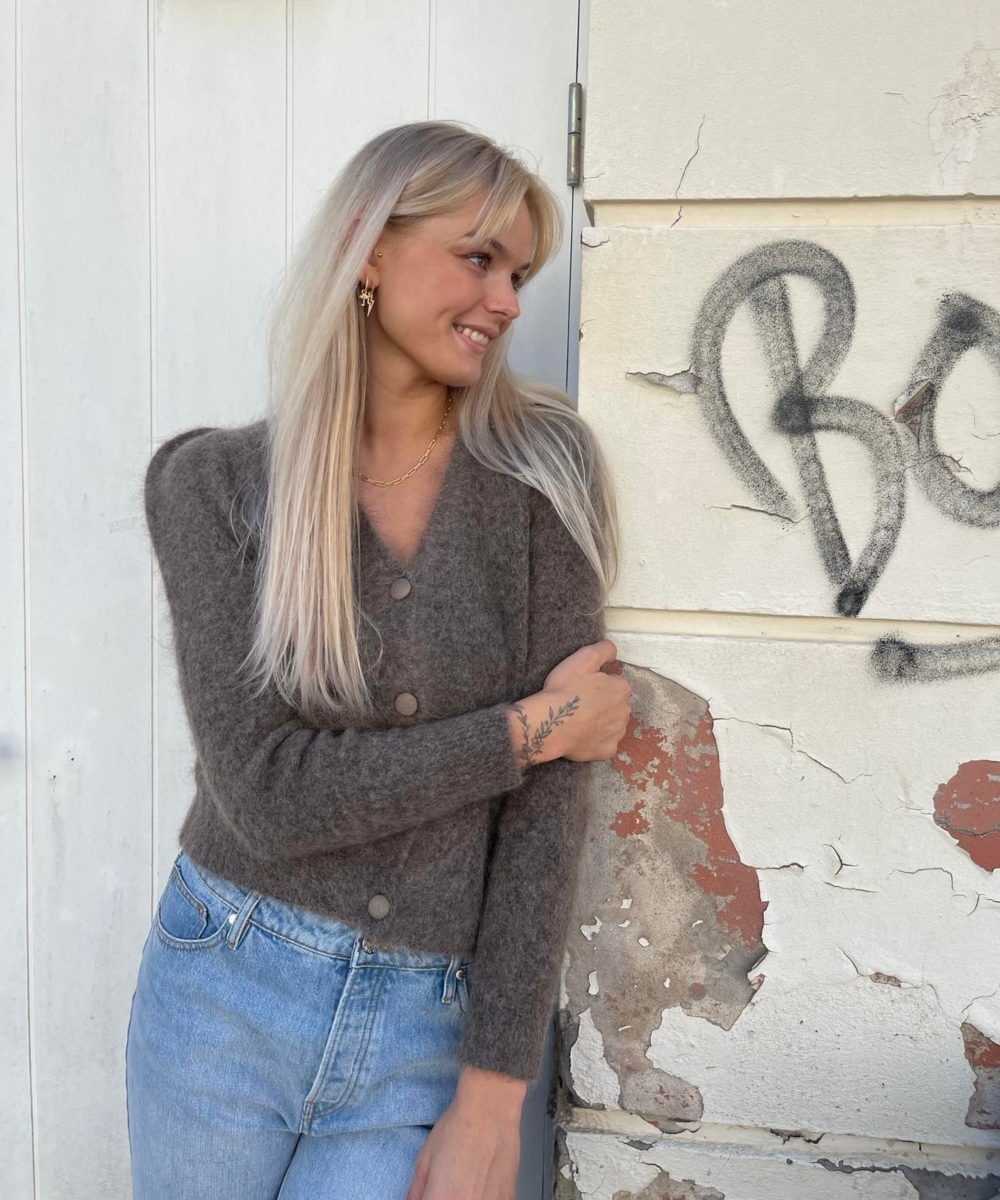 MISSMAYA Birgitte Cardigan Taupe