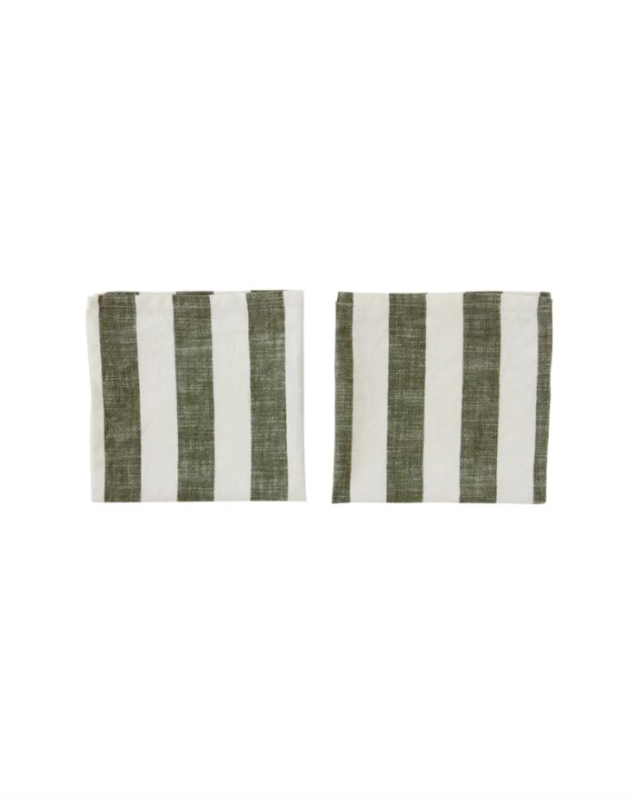 OYOY Living Design Striped Napkin 2-pakk Olive