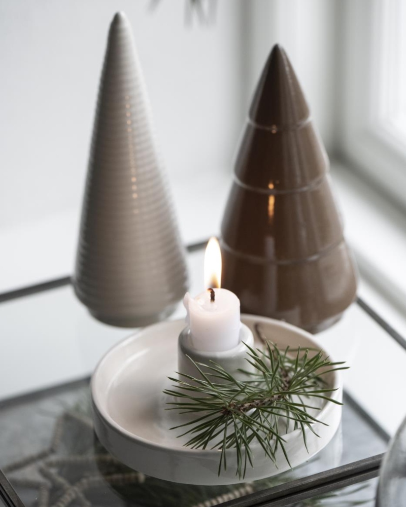 Ib Laursen Rund Lysestake Offwhite