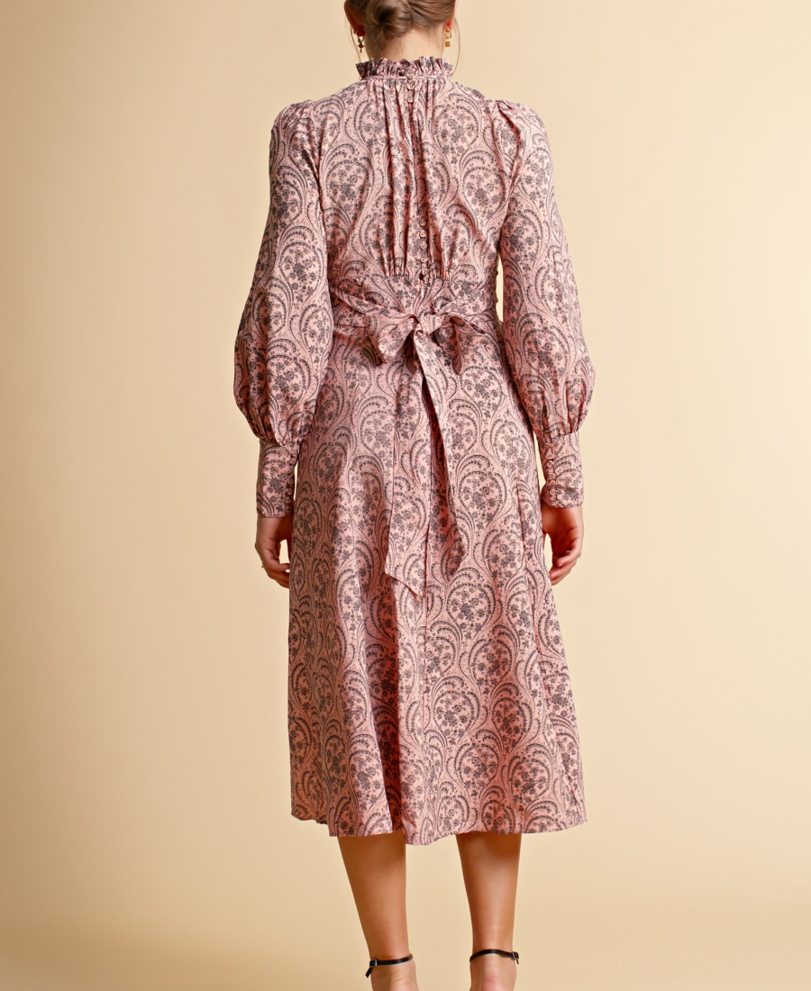 By TiMo Atumn Midi Kjole Pink Paisley - Bilde 3