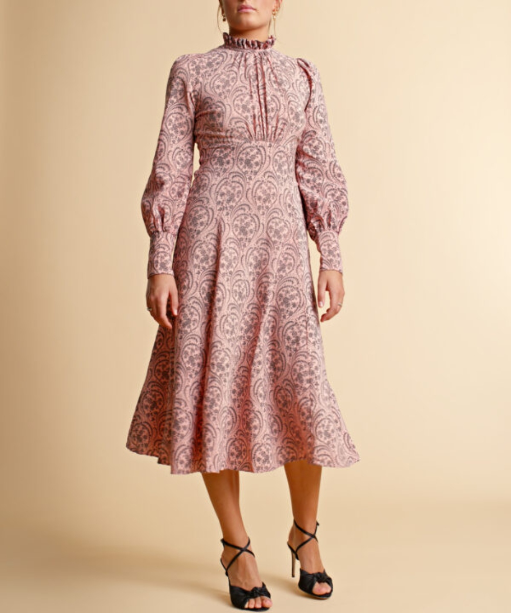 By TiMo Atumn Midi Kjole Pink Paisley - Bilde 2