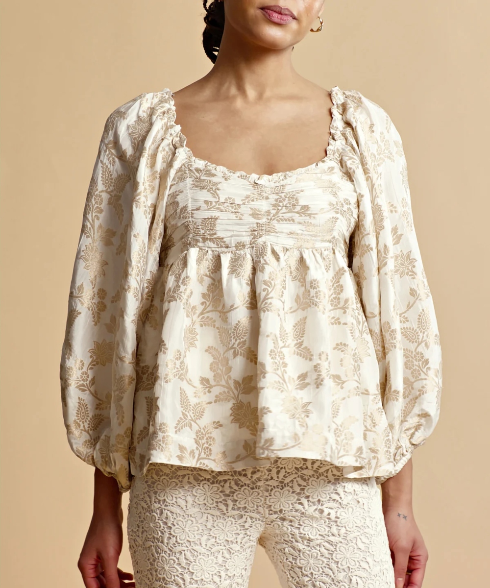 by TiMo Brocade Bluse Offwhite