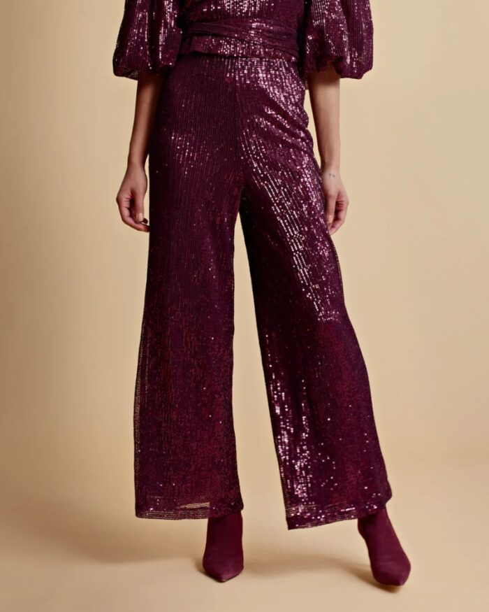 by TiMo Sequins Bukse Plum