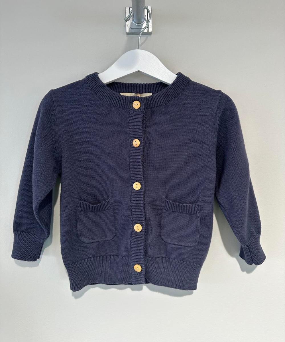 Petit Piao Knit Pocket Cardigan Mørk Blå