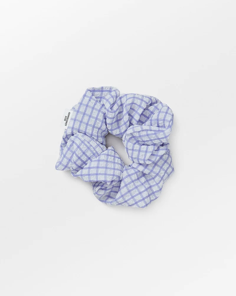 Becksöndergaard Checkli Scrunchie Hårstrikk Easter Blue