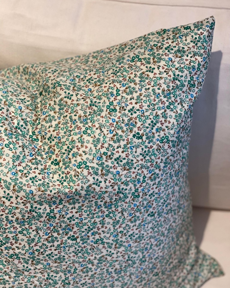 Ib Laursen Bomullspute Blomster Grønn 60x60 - Bilde 2