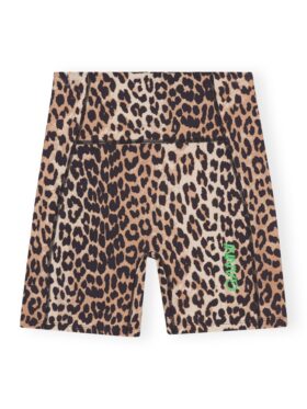 GANNI Active Ultra High Waist Shorts Leopard