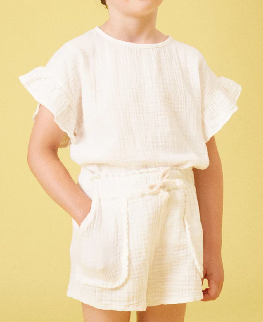 My Little Cozmo Gauze Shorts Ivory