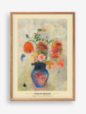 Empty Wall Large Vase with Flowers Odilon Redon Plakat 50x70
