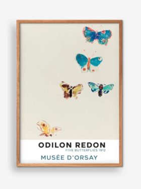 Empty Wall Five Butterflies 1912 Odilon Redon Plakat 30x40