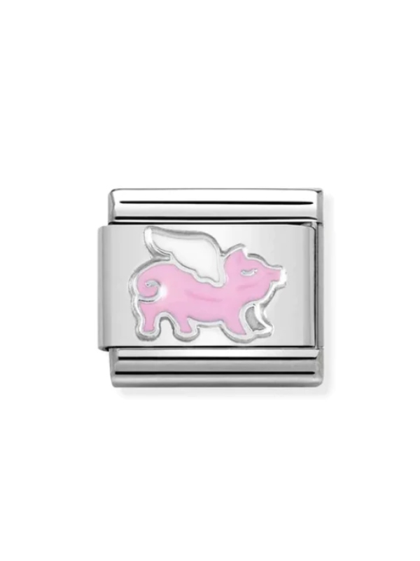 NOMINATION Dyr Links Gris Vinger Sølv Rosa