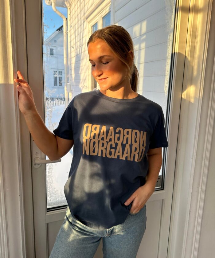 MADS NØRGAARD Single Organic Trenda T-skjorte Sargasso Sea