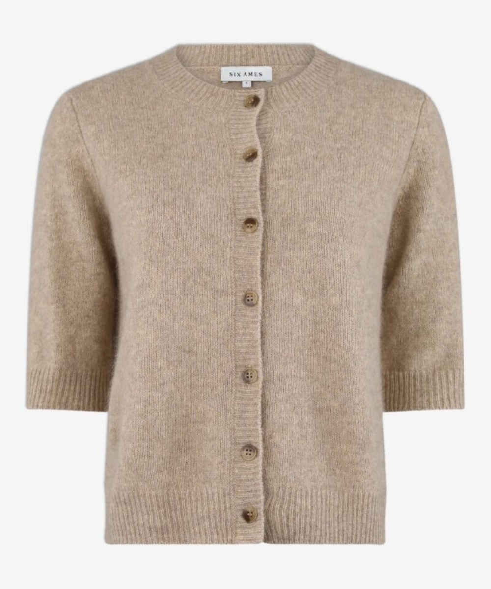 Six Ames Oda Cardigan Beige Melange