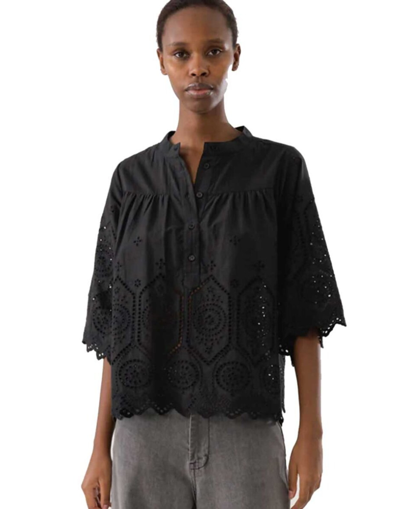 Lollys Laundry Louise Bluse Washed Black