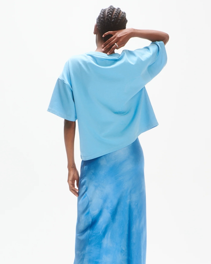 Les Coyotes De Paris Logo Boxy Fit T-skjorte Maya Blue - Bilde 2