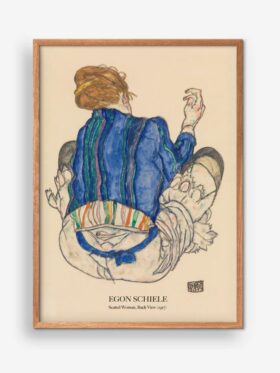 Empty Wall Seated Woman Egon Schiele Plakat A2
