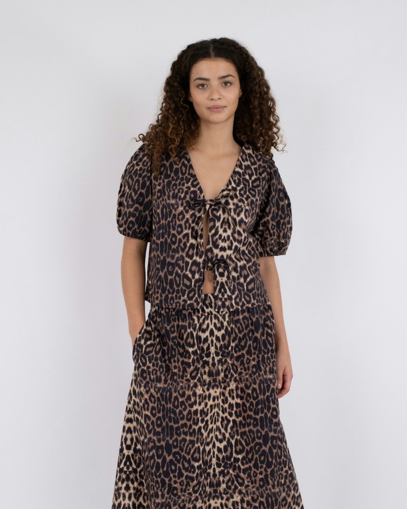 Neo Noir Bianca Leo Bluse Leopard