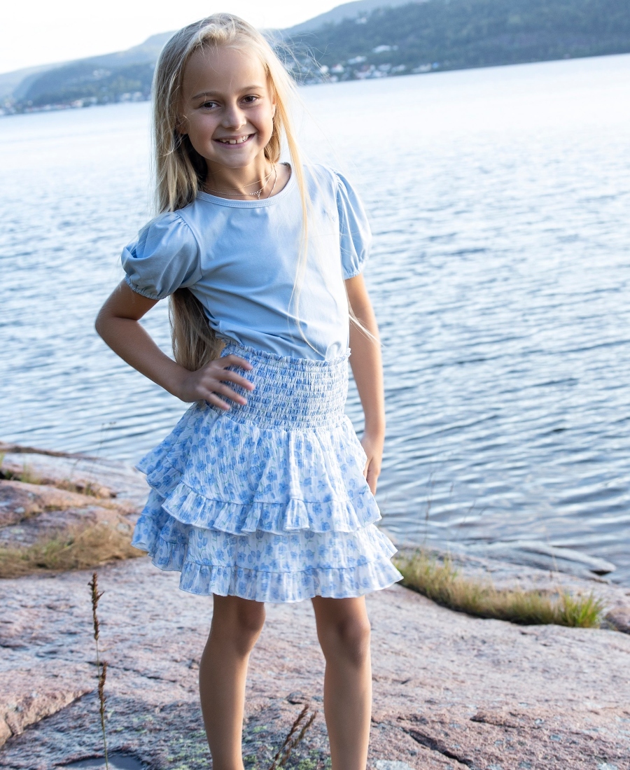 Vilje & Ve Lilly Skjørt Heaven Blue Flowers