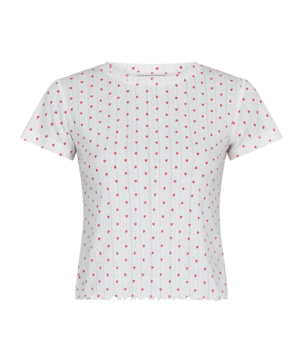 Neo Noir Lonnie Pointelle Heart Topp