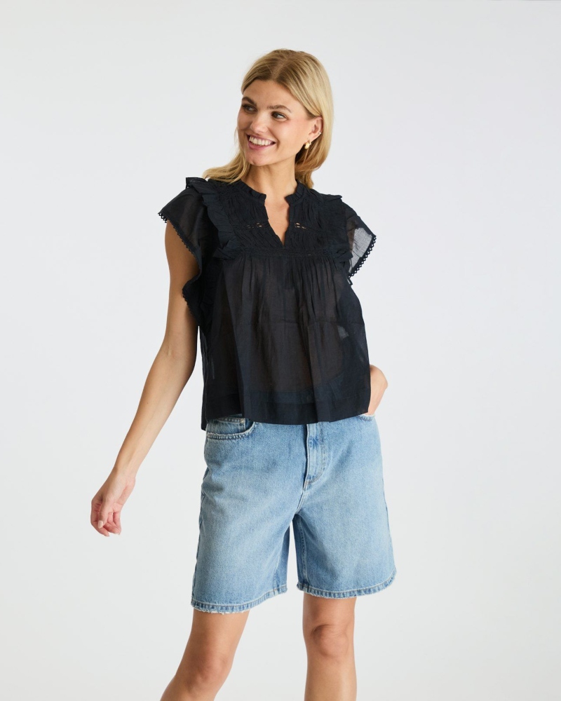Neo Noir Jayla S Voile Topp Navy