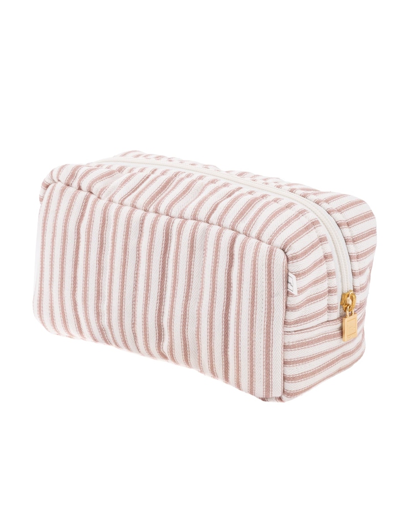 Bon Dep Pouch XS Ticking Toalettmappe Dusty Pink
