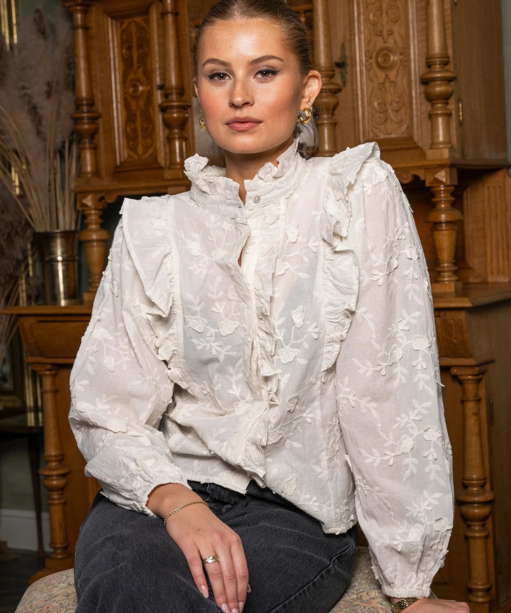 MISSMAYA Maya Bluse Antique White