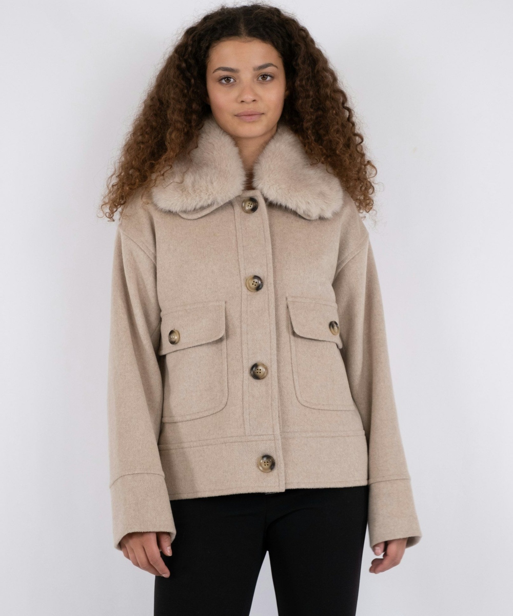 Neo Noir Pitti Wool Jakke Sand