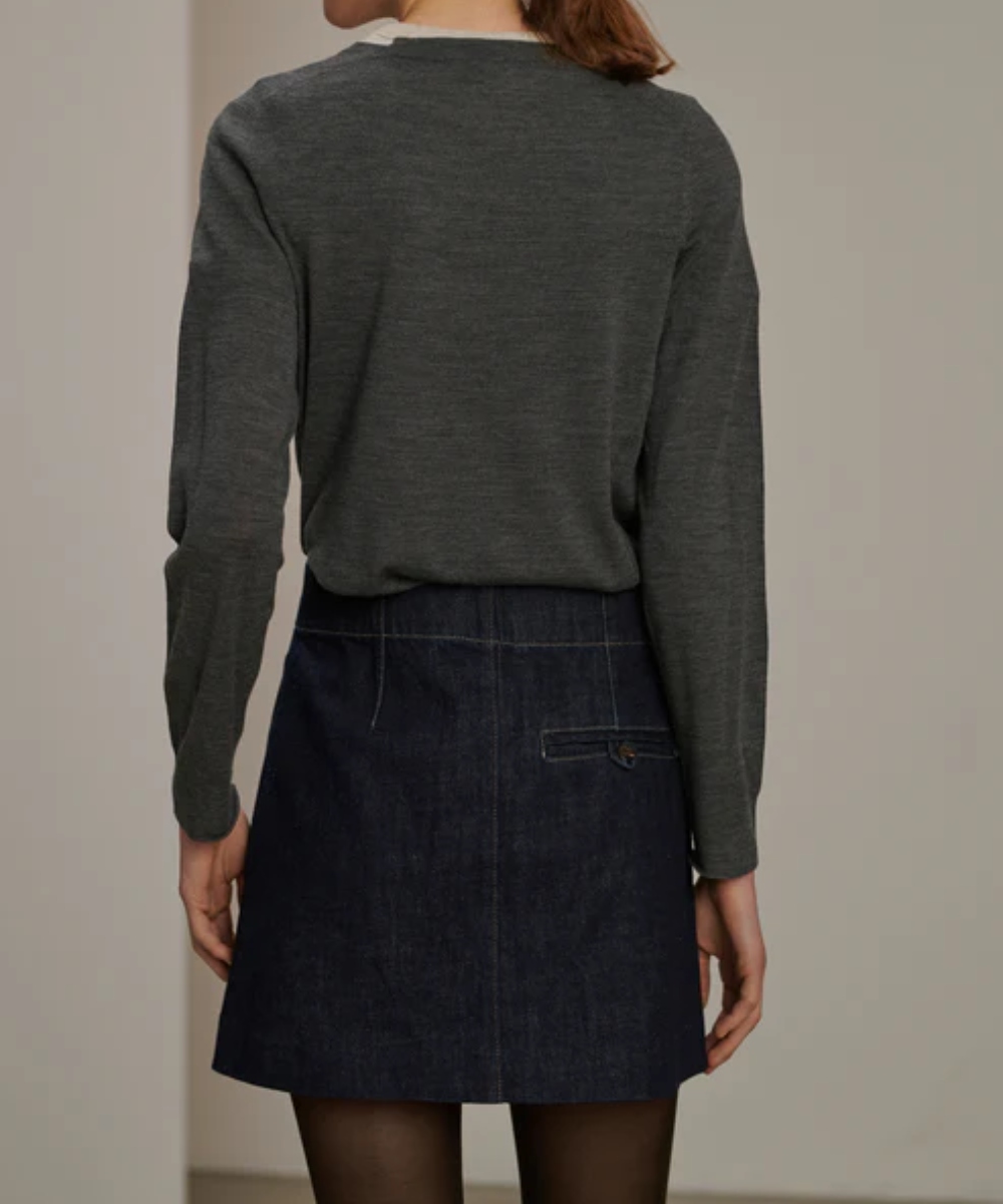 Soeur Betsy Mini Denim Skjørt Blå - Bilde 2